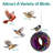 Huebner Mosaic Glass Fly-Through Hanging Bird Feeder, 1-Cup Capacity - Iridescent Purple-661314992