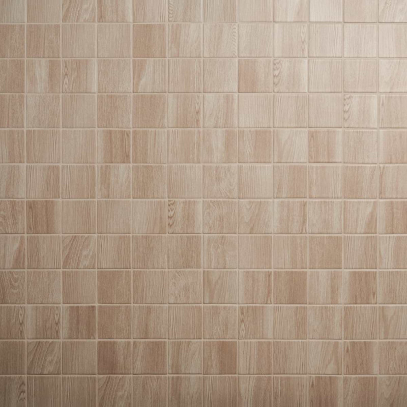 Atlas 3.39 In. X 3.93 In. Square Matte Porcelain Floor And Wall Tile (4.73 Sq. Ft. / Case), Wood look, Oak Beige