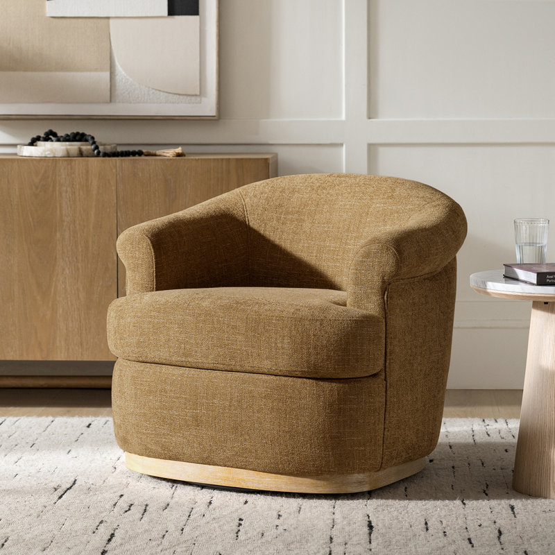 Fauteuil demi-tonneau pivotant Volk 31,25 po Volk, Chameau