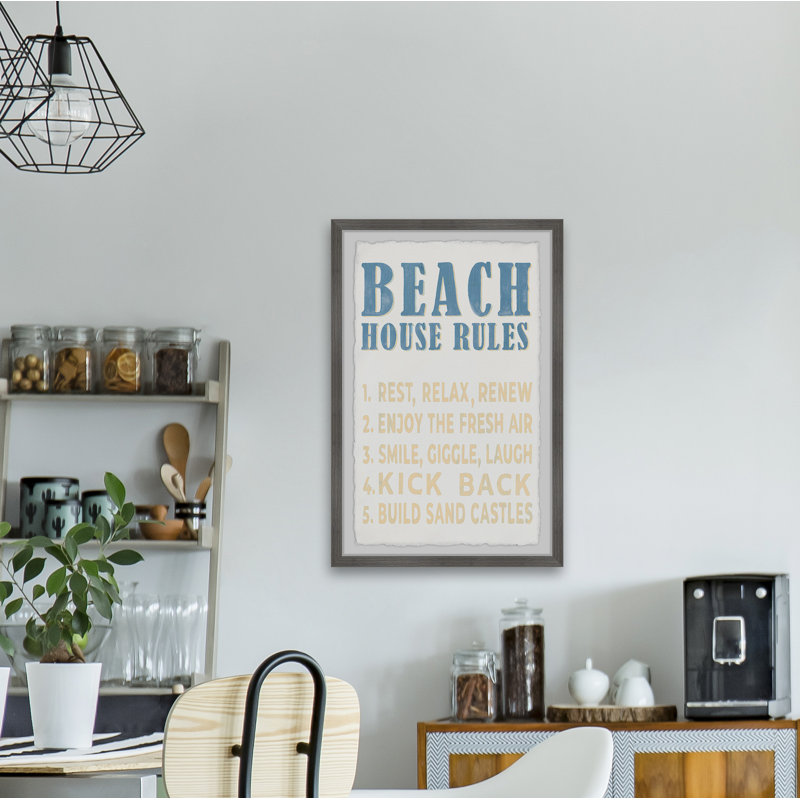 Build Sand Castles - Single Picture Frame Painting, 45cm H x 38cm W x 3.81cm D