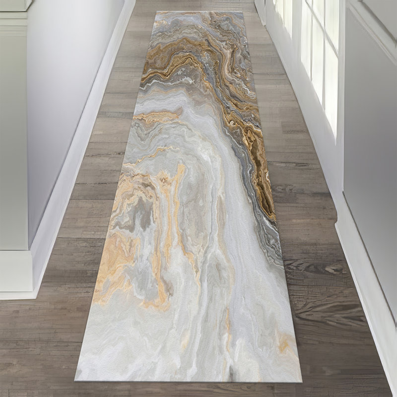 Exquisite Floral Design With Pile Soft Type Printed Rug for Enhancing the Elegant Appeal of Your Space, Runner 3'3" x 9'2"