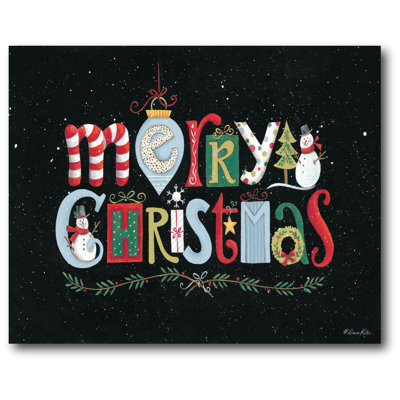 « merry christmas », impression sur toile tendue