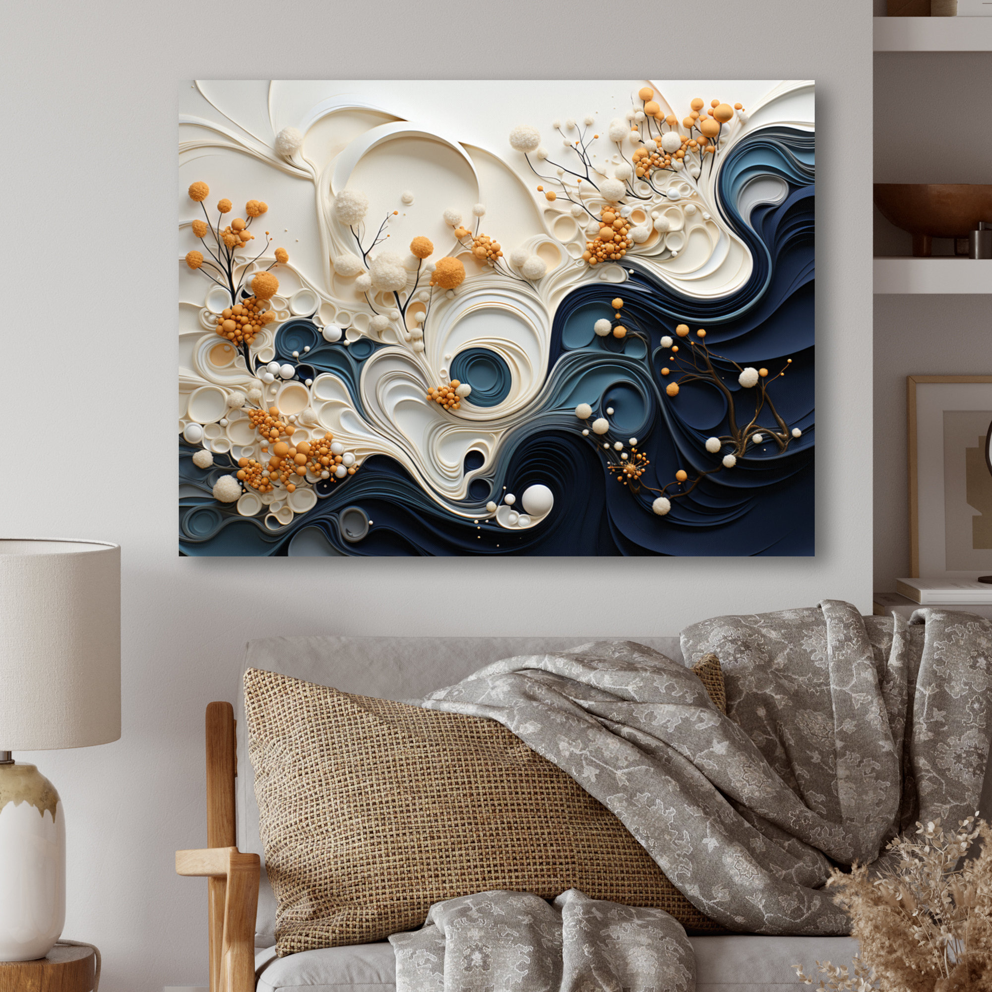 House of Hampton® Liquid Ink Spiralscape III On Metal Print | Wayfair