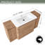 Meuble-lavabo autoportant de 60 po avec lavabo en céramique blanche et 2 armoires de rangement, porte à fermeture en douceur, imitation chêne-619940786