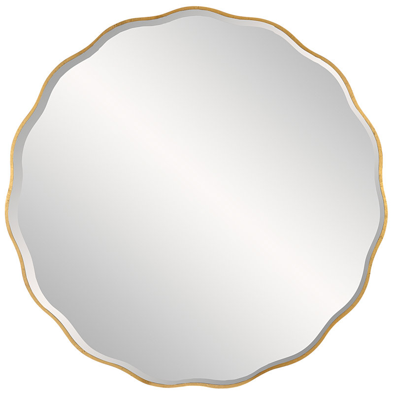 Aneta Wood Round Wall Mirror