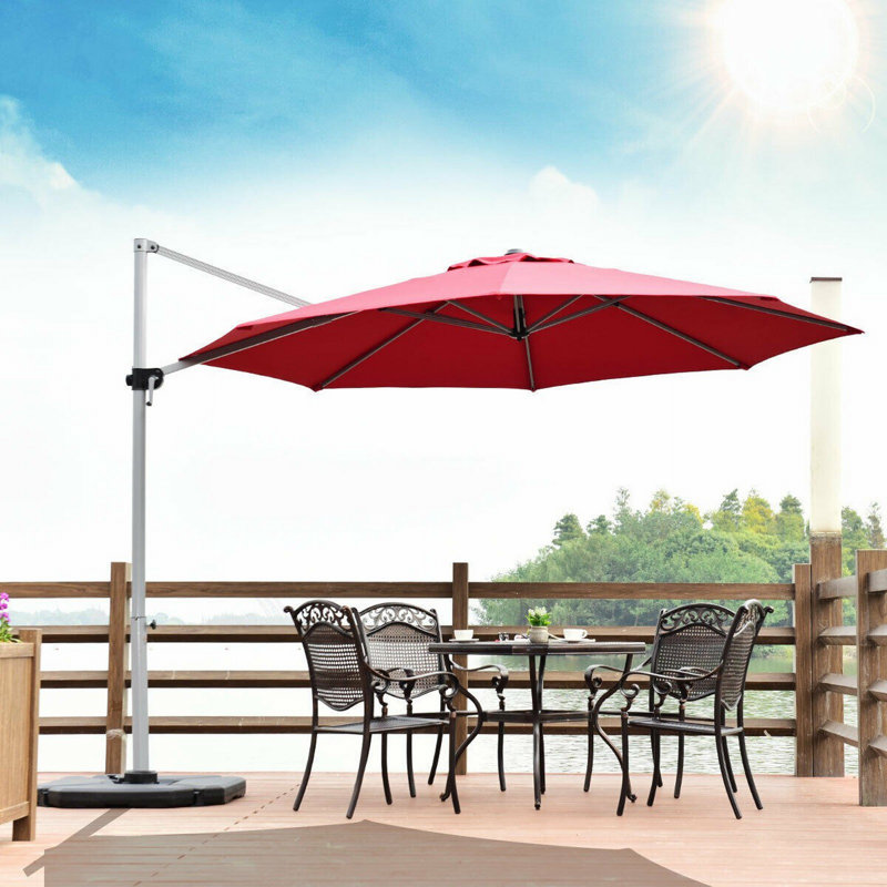 Parasol en porte-à-faux 11 pi Gahn, Rouge