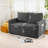 Space-saving Modern Linen Sofa, Extendable Couch For Family & Small Spaces
