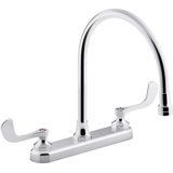 1.8 gpm Triton Bowe 1.8 gpm Kitchen Sink Faucet with 9-516 In. Gooseneck Spout, Aerated Flow and Wristblade Handles