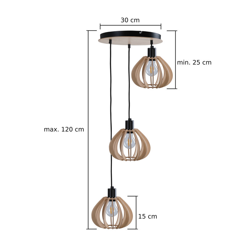 Parma 3 - Light Cluster Pendant, Natural