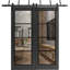 Porte de grange en bois lambrissé sans trousse de quincaillerie d'installation-93660760-93660745