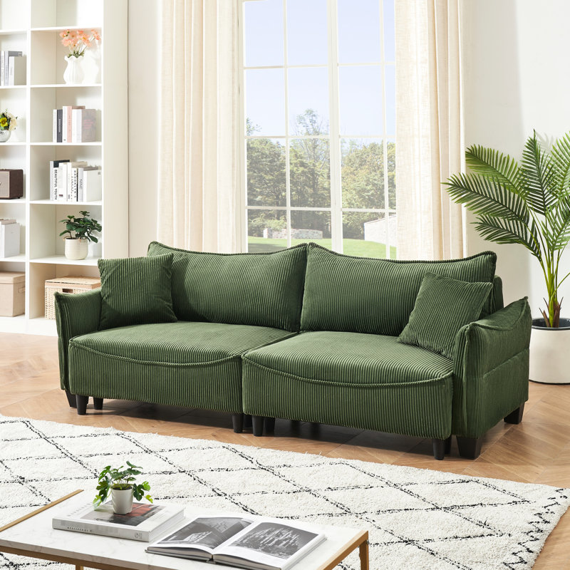 Velours côtelé avec coussins - Convient à différentes tailles de chambre à coucher: 3 coussins moelleux et essentiels à la vie