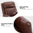 Elimelec Genuine Leather Manual Swivel Recliner-1899410563