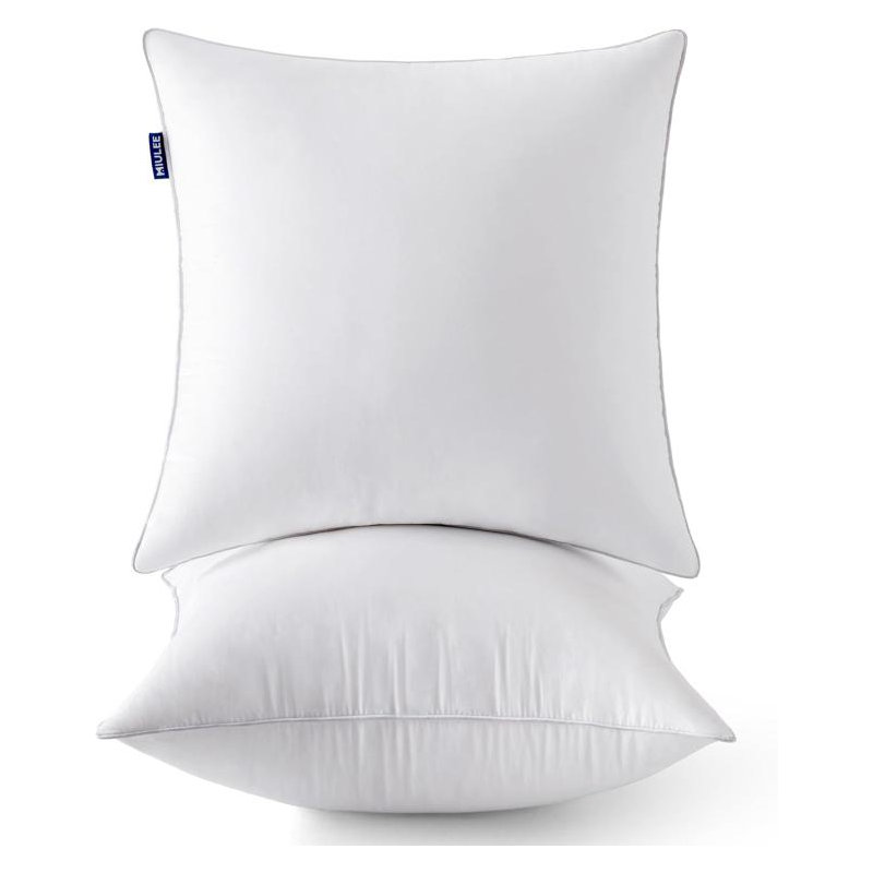 Pillow Inserts (Set Of 2) -Throw Pillows For Couch Sofa With 100% Cotton Covers