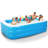 iMounTEK 120in Inflatable Family Swimming Pool with 3 Air Chambers 120x72x24inch