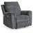 Doux Upholstered Chenille and Polyester Power Recliner-96517739