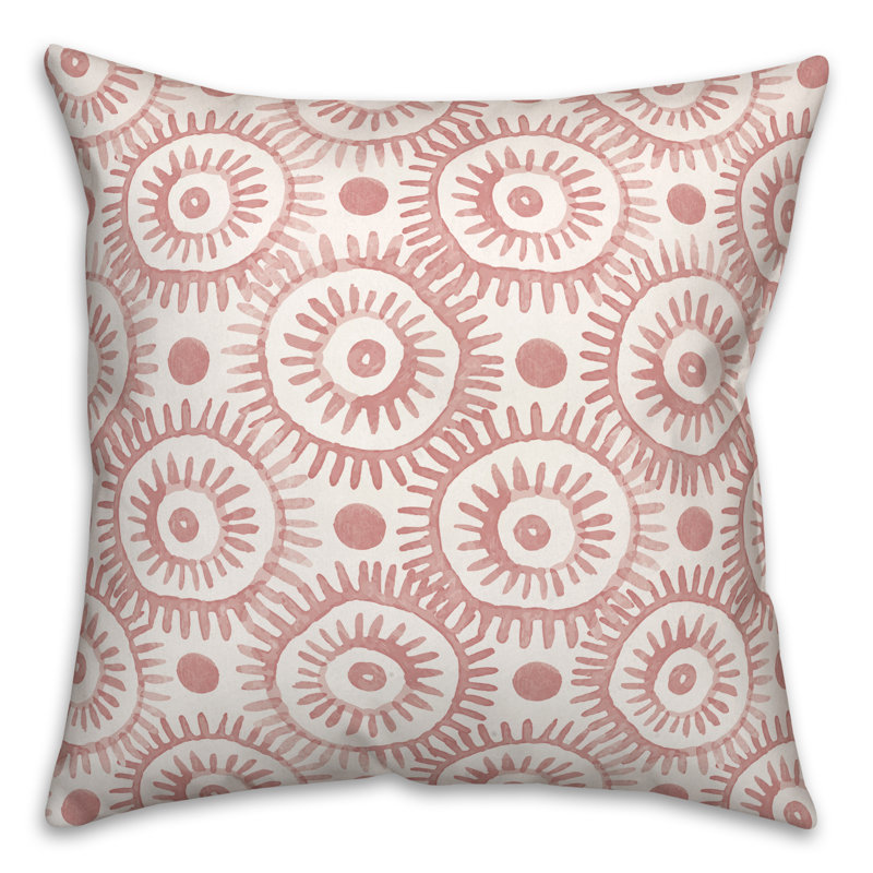 Outdoor Throw Pillow, 18" x 18", Pink