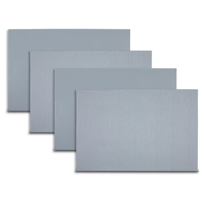  Ridges Reversible Premium Vegan Leather 12" X 18" Rectangular Placemats Set Of 4