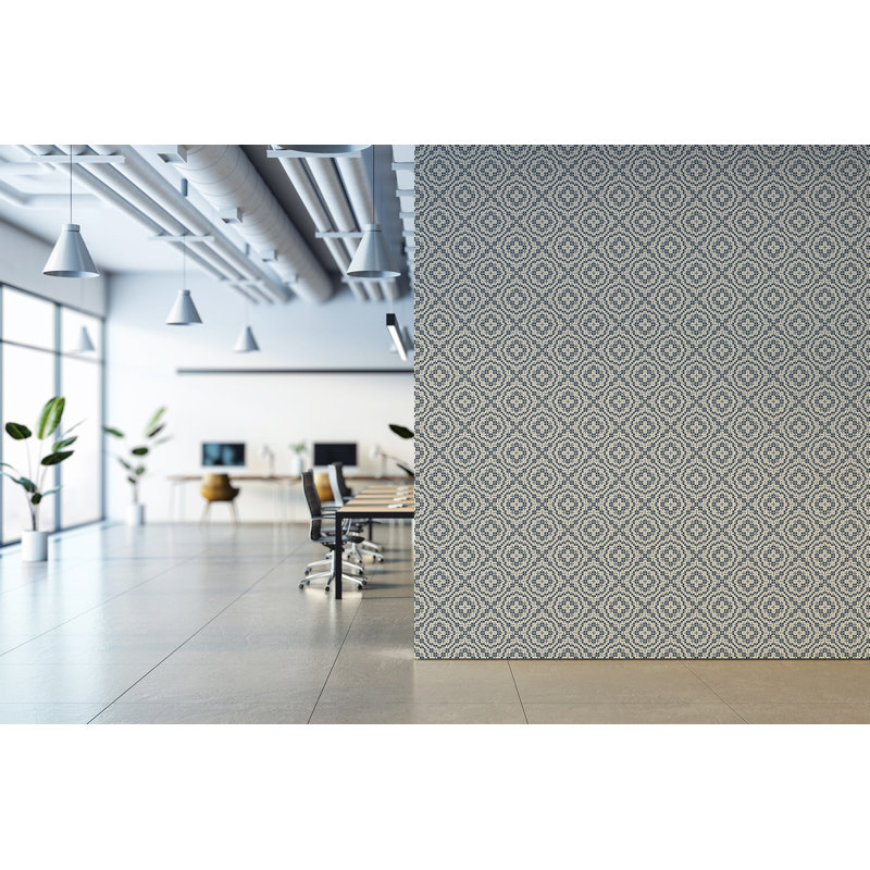 Echo Tile - Wallpaper, Non-Pasted, Oxford Blue, Non-Woven