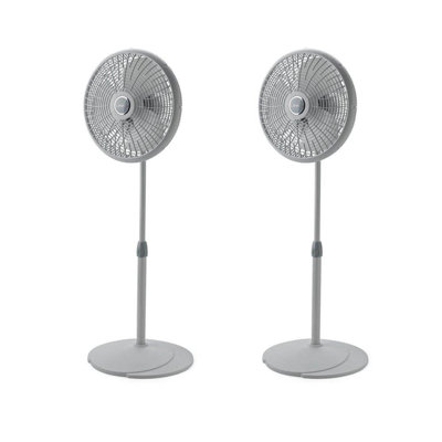 Lasko 16 Inch 3 Speed Adjustable Oscillating Performance Pedestal Fan, 2 Pack -  2 x LKO-2526