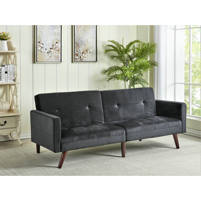 Charmeka 79'' Velvet Sleeper Sofa