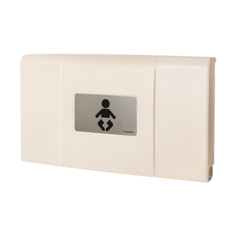 Foundations Horizontal Changing Station with Safety Straps, Cream