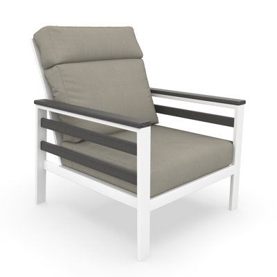 Townsend Metal Outdoor Lounge Club Chair With Sunbrella Cushion