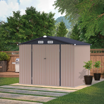 Nahjae 8 Ft. W X 6 Ft. D Metal Storage Shed