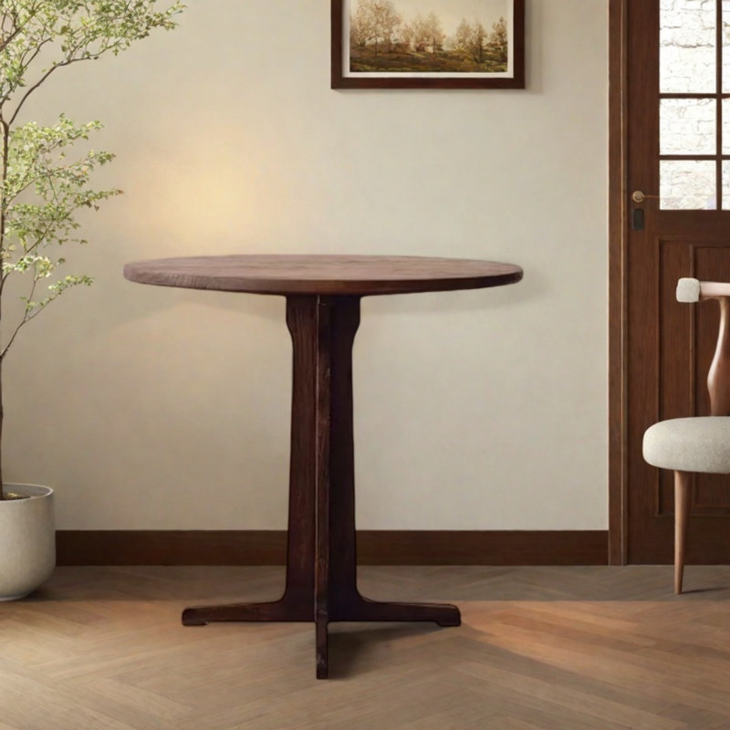 Table basse japonaise de style Wabi-Sabi pour le salon et la famille, H 27,56 po x l 27,56 po x P 29,53 po, Bois naturel