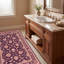 Tapis Birch2 traditionnel à motif floral intégral or rose gris ivoire, lavable à la machine, antidérapant, à poils courts, pour l'intérieur et l'extérieur, adapté aux animaux domestiques, idéal pour le salon, la chambre, la salle à manger, l'entrée, le couloir ou le bureau.-340153298