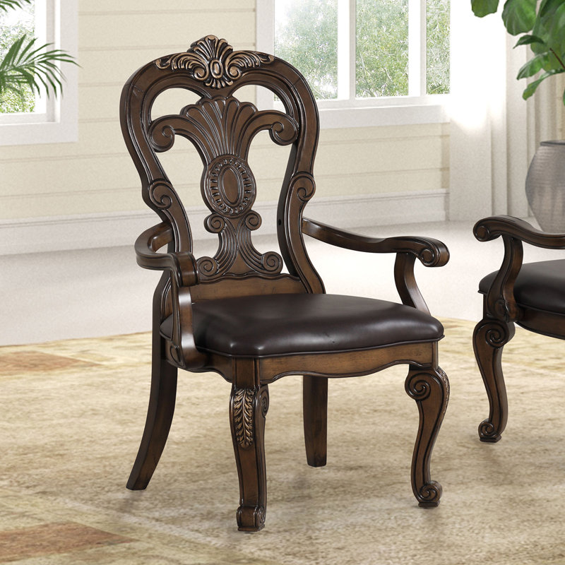 Chaise avec accoudoirs traditionnels l 27,4 po (2 / RTC), brun foncé