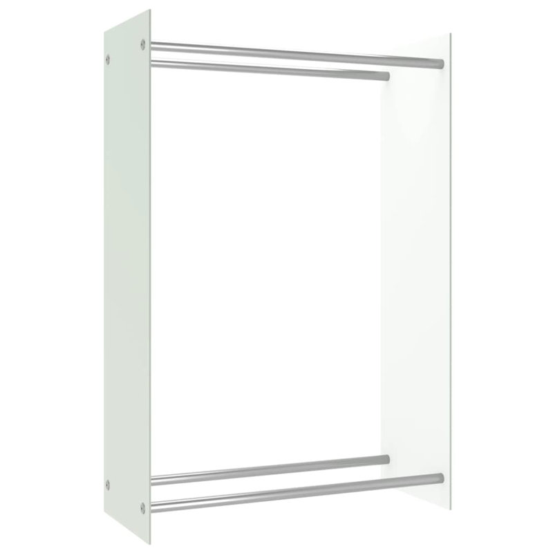 Firewood Rack 80x35x120 cm Glass, White