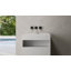 Lavabo de salle de bain piédestal 24 po x 18 po Monblari blanc mat-132419412