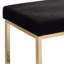 Repose-pieds Boice en tissu et finition champagne (avec repose-pieds seulement)