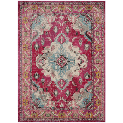 Tibbetts Persian Inspired Pink Area Rug