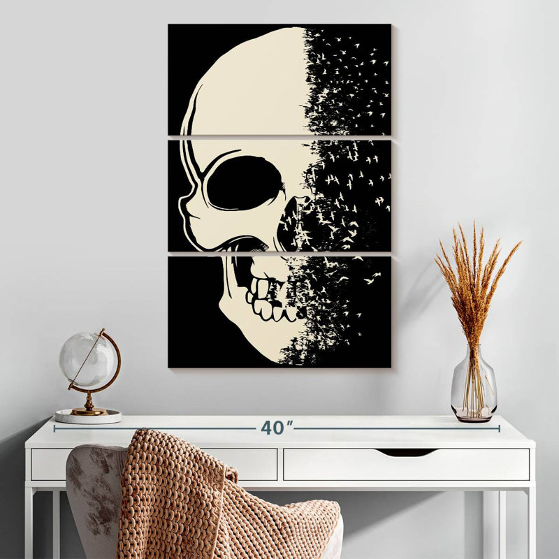 Hitzel Fading Skull, 32" H x 20" W