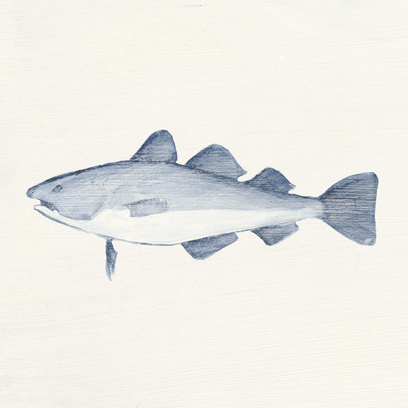 " Fish " Painting Print, 36" H x 36" W