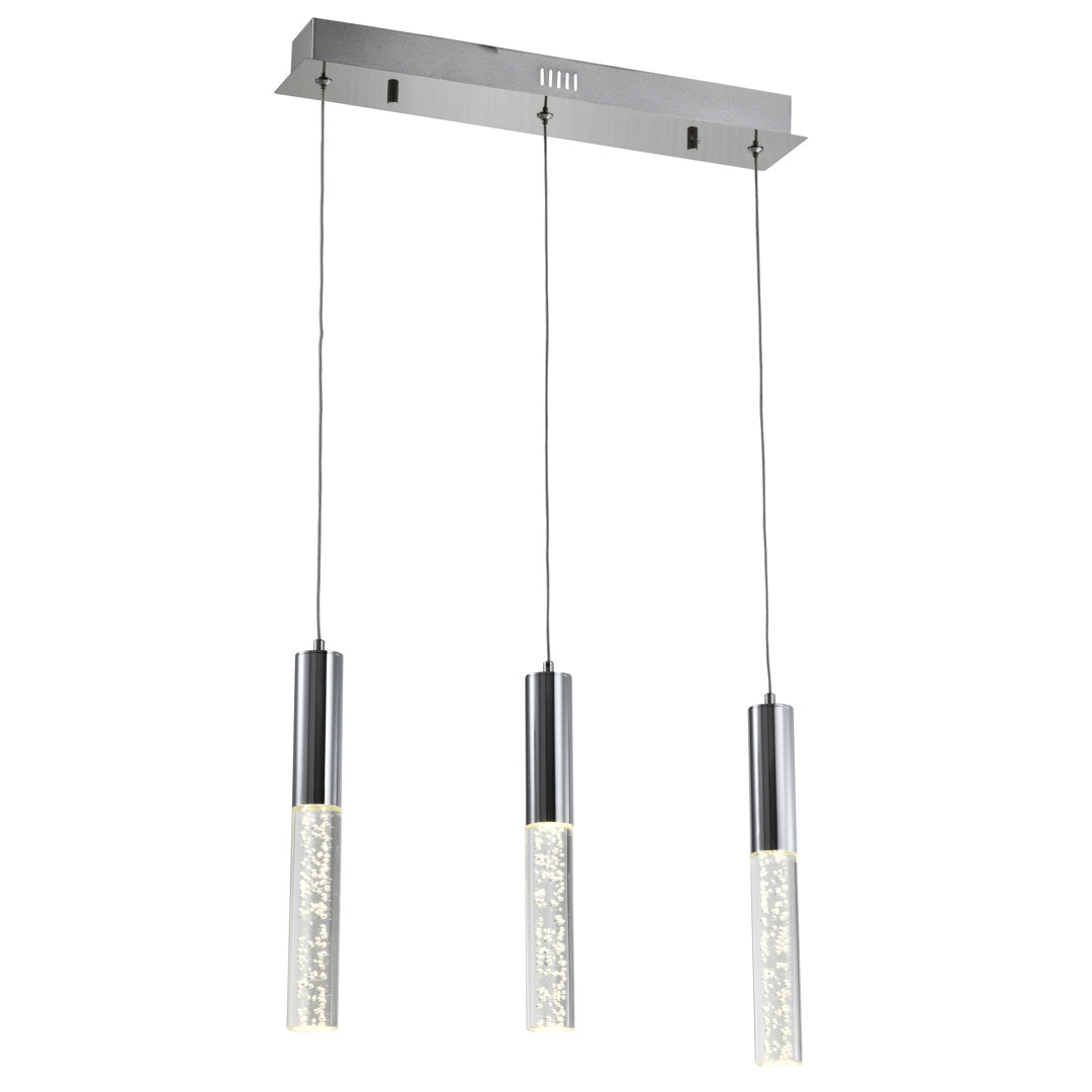 Lineare LED-Pendelleuchten-Set 3-flammig Axelrad