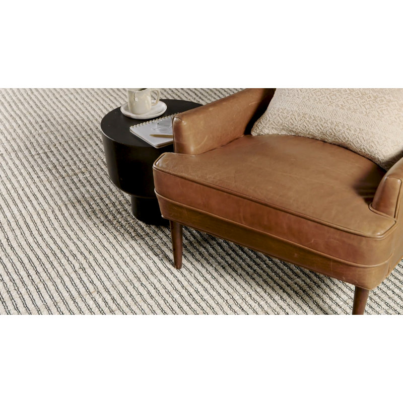 Handmade Black and Ivory Cotton Stripe Runner Rug