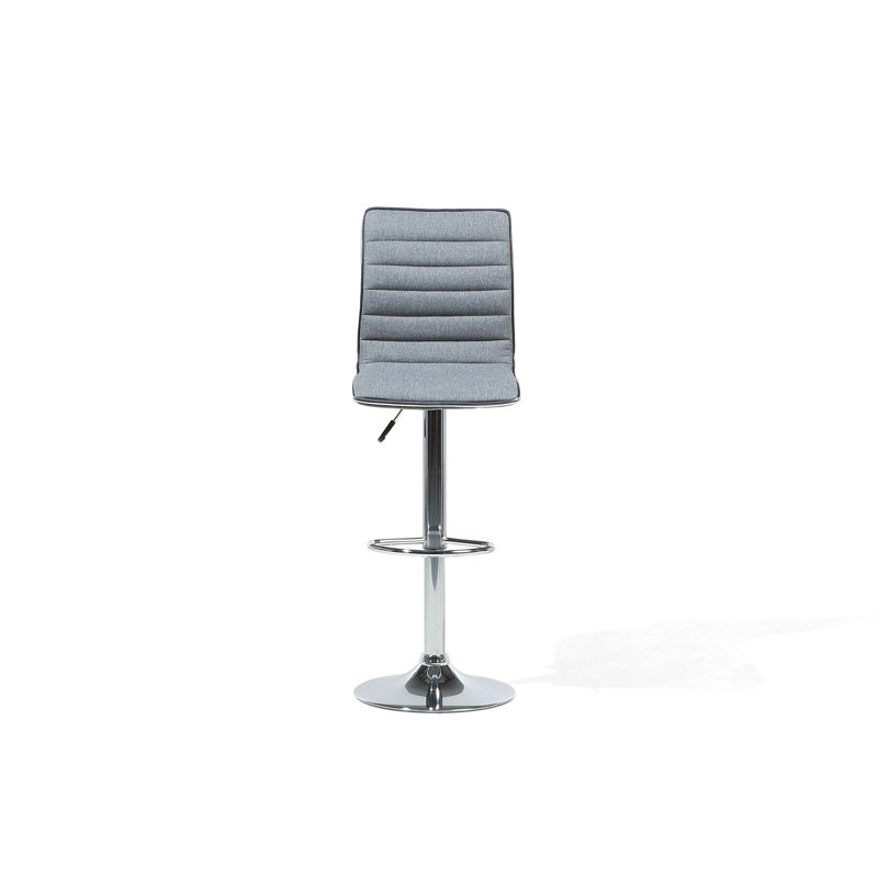 Akiro Swivel Upholstered Adjustable Height Counter Stool with Metal Frame