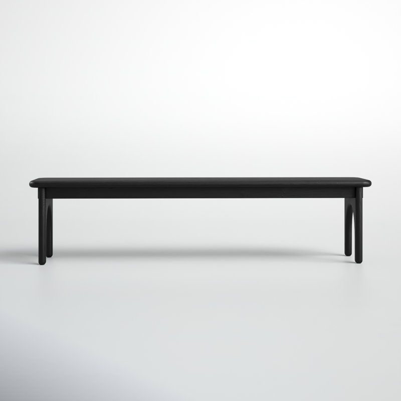 Umbria Solid Wood Bench, Charcoal
