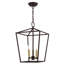 Luminaire suspendu de style lanterne à 3 lumières Howington-890101602