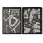 «Abstract Maze III», ensemble de 2 impressions sur toile encadrées-421090047-421090016