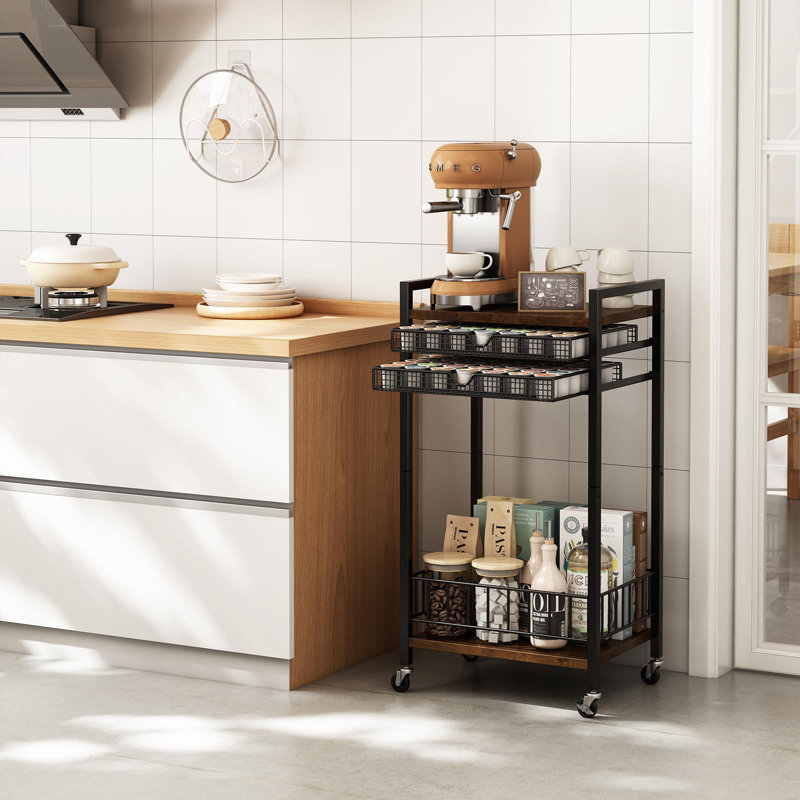 Support à K-tasse, tiroir à dosettes pour 84 tablettes de café, organisateur de bar à café élégant pour la maison ou le bureau