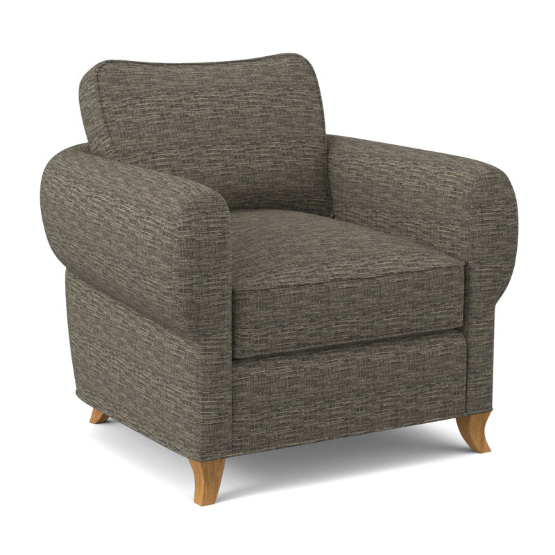 Cocoon Sunbrella® Boucle Armchair, Margaret Lipstick Polyester Blend, Amber