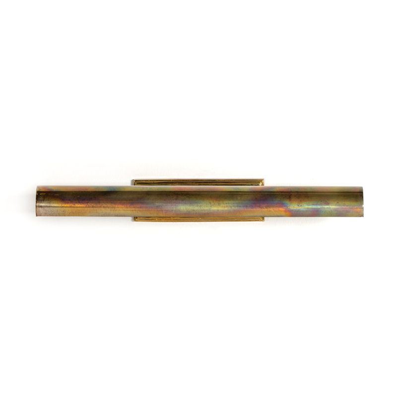 Clement Wall Mounted Picture Light, Burnt Brass, 3.25" H x 24" W x 8" D