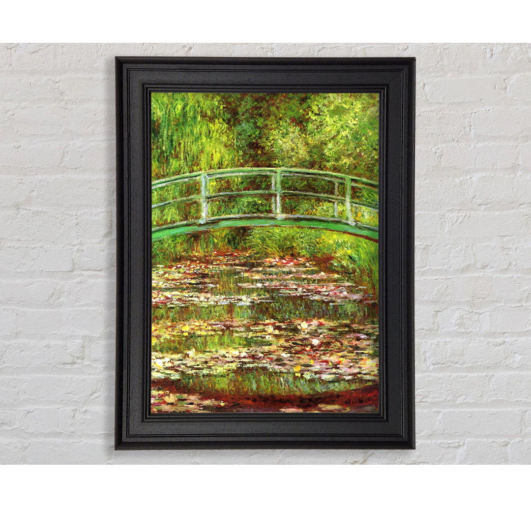 Monet Bridge Over The Sea Rose Pond Gerahmter Druck