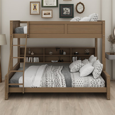 Bunk Bed With Storage Cabinets And USB Ports
