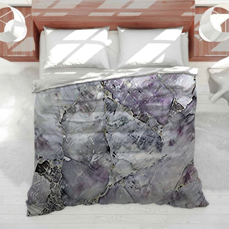 Lavender Fragments Stone Cotton Blend Comforter, Queen Comforter