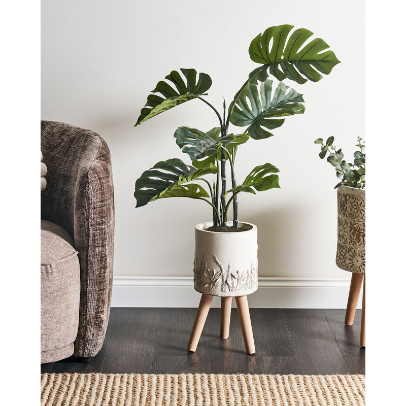 PREWEZA Handmade Ceramic Elevated Planter