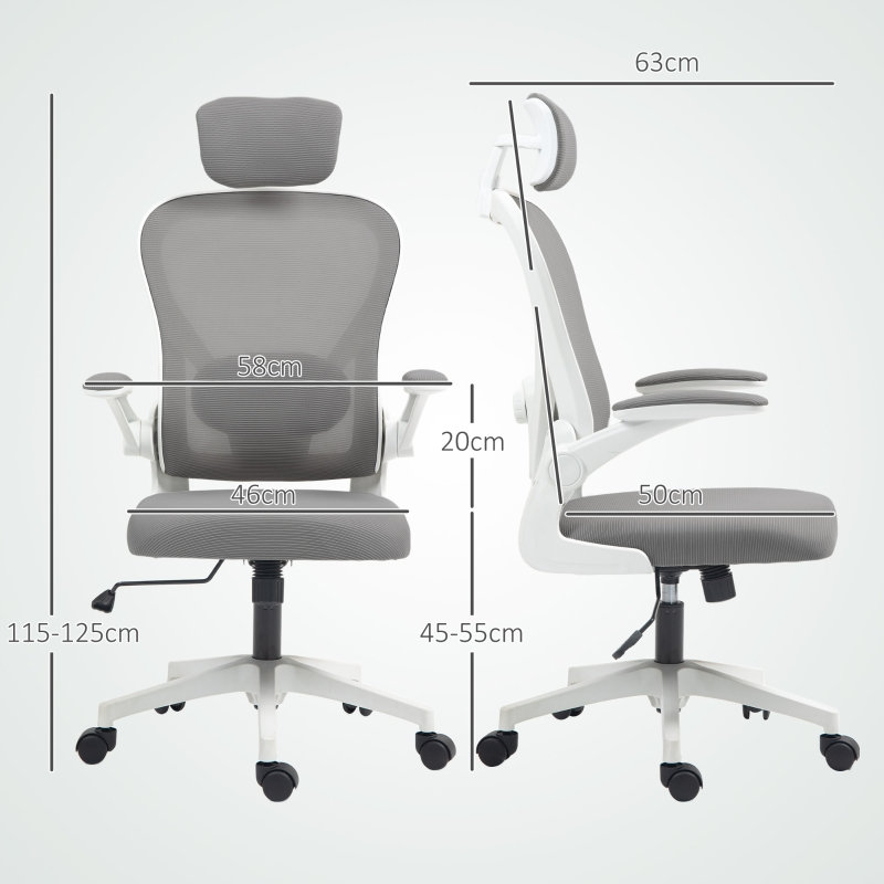 Brayden Studio Executive Chair, Grey, Grey